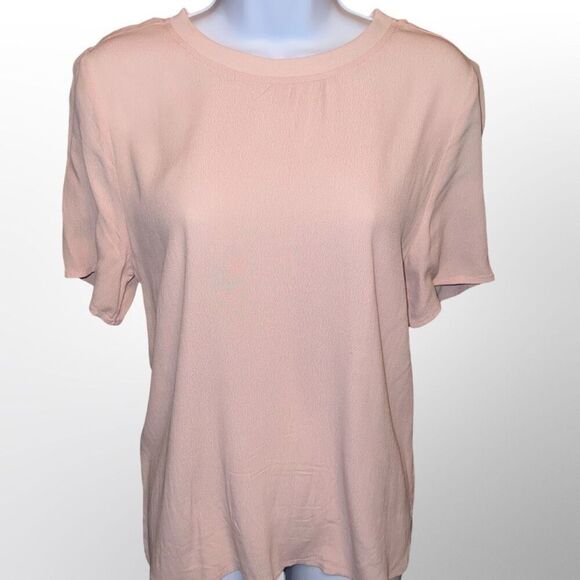 TREASURE & BOND Distressed Boyfriend T-shirt In Pink Adobe Size Small - Picture 3 of 5